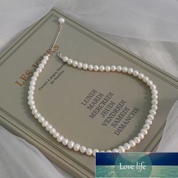 Nearly round Freshwater Pearl Pendant Necklace to Give Mom Mother-in-Law Girlfriend Holiday Gift Jewellery