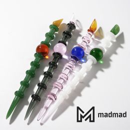 Glass smoking dabber L=200mm Fit Quartz Banger Nail High Borosilicate Accessories for Bongs Pipes Oil Wax Rig