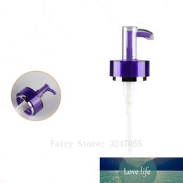 24/410 Purple Pressed Pump Head Cap for Cosmetic Lotion/Emulsion Container, Acrylic Pump Lid for Shampoo/Skincare Cream Bottle
