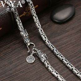 luxury- S925 Men's Chains 925 Sterling Silver Necklace Men Dragon Clasp Heavy Thick Chain Necklace Handmade Thai Silver Jewellery J190526
