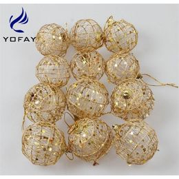 YOFAY Christmas Tree Decor Ball with Glitter Bauble Hanging Xmas Party Ornament decorations for Home Christmas decorations 201128