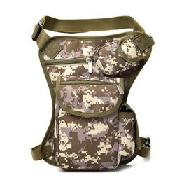 Portable Hunting Fanny Pack Waist Bag Belt Canvas Men Tactical Motorcycle Drop Leg Military Travel Riding Bag