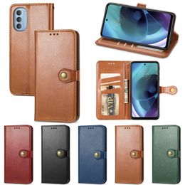 Retro Wallet Leather Cases Photo Frame Card Slots For MOTO G22 G200 G31 G51 G71 Edge 20 Pro Lite 30 Ultra G Power 2022 Pure E40 E20 E30 G50 G60 G60S G40 Stylus Play 2021 E7