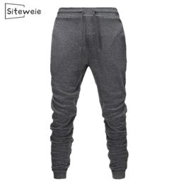 SITEWEIE Men's Sweatpants Casual Cotton Sports Joggers Pants Body Builder Bottoms Trousers Fashion Hot Fitness Gym Pants L251 201125
