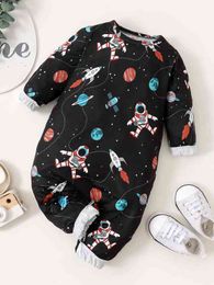 Baby Astronaut & Rocket Print Jumpsuit SHE