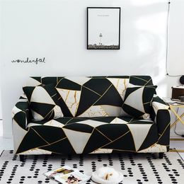 Sofa Covers for Living Room Modern Floral Printed Stretch Sectional Slipcover Polyester L Shape Armchair Couch Case 1/2/3/4 Seat LJ201216