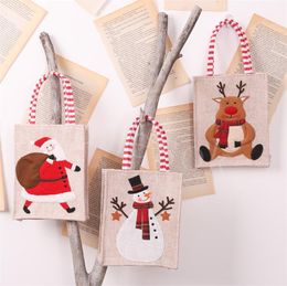 New Christmas decorations three-dimensional embroidered tote bag children gift bag candy bag storage DB126