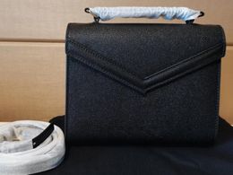 Realfine Bags 5A 623930 20cm Cassandra Mini Top Handle Handbag Grain de Poudre Embossed Calfskin Leather with Dust Bag Box