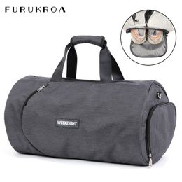 Men Dry Wet Separation Gym Bag Large Swimming Shoulder Bags Fitness Yoga Training Handbag Sports Exercise Travel Shoes Bag X455B Q0113