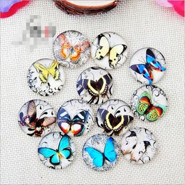 DIY accessories new flower butterfly pattern time gem glass patch Doll decoration available