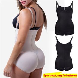 Plus Size Latex Women's Slimming Body Shaper Underwear Post Liposuction Girdle Clip Bodysuit Waist Full Body Shaper Shapewear 201222