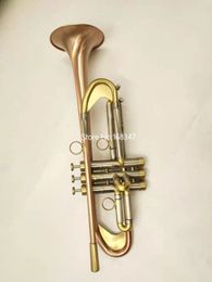 High Quality MARGEWATE Bb Tune Trumpet Brass Lacquered Gold Professional Musical Instrument With Case Free Shipping