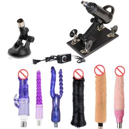 AKKAJJ Adult Sex Furniture Machine for Women Adjustable Angle Control Thrusting Speed with 3XLR Connector Attachments Silicone Dildos