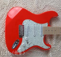 2021 new ST style fingerboard red leds can be changes as required Electric Guitar