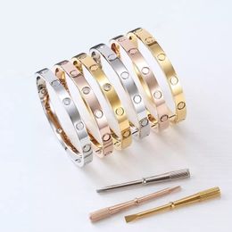 A Classic luxury Bangle female stainless steel screwdriver couple bracelet mens fashion jewelry Valentine Day gift for girlfriend accessories wholesale