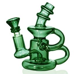 klien recycler dab rigs glass water bongs smoking pipe beaker bong accessory oil rigs unique hookahs bong chicha with 14mm banger