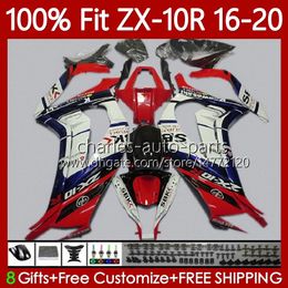 Injection Fairings For KAWASAKI NINJA ZX-10R ZX 10 R 1000 CC ZX1000 C 16-20 105No.11 ZX 10R 1000CC 2016 2017 2018 2019 2020 ZX-1000 ZX10R 16 17 18 19 20 OEM Body red glossy