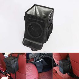 Storage Bags Portable Car Accessories Organiser Trash Can With Lid And Pocket Organisers Bolsas De Almacenamiento Torba