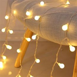 2M 5M 10M Ball LED String Battery USB 220V Operated Fairy Lights For Christmas Tree Garland Xmas Wedding Party Decor Y201020