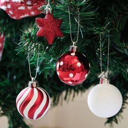 35PCs 5cm Christmas Tree Decorations Xmas Balls Set Hanging Ball Pendants Decorative Shatterproof Baubles 201203