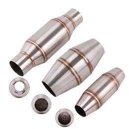 Universal Motorcycle Exhaust Muffler Catalyst Expansion Chamber Stainless Steel Catalyst Silencer BD Killer Modify For Link Pipe