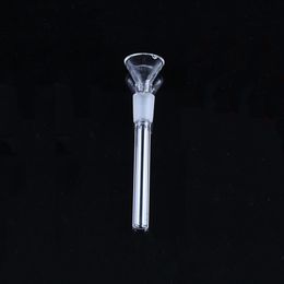 Latest Portable Pyrex Glass Handmade Smoking Bong Down Stem 14MM 18MM Male Funnel Philtre Bowl Dry Herb Tobacco Container Waterpipe Holder