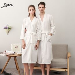 New Women Bathrobe Cotton Kimono Bath Robe Lovers Dressing Gown Bridesmaid Robes Comfortable Winer Warm Bath Robe Home Nightgown 210203