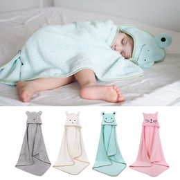 Baby bath towel Super absorbent poncho newborn cute cartoon embroidered hooded beach Spa quick-drying bathrobe towel