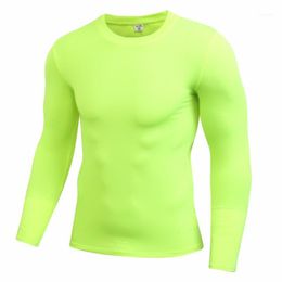 Running Jerseys Mens Quick Dry Fitness Compression Long Sleeve Baselayer Body Under Shirt Tight Sports Gym Wear Top Outdoor H5