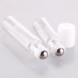 Wholesale 100 Pieces/Lot Glass Perfume Bottles With Roll On Empty Cosmetic Essential Oil Vial For Traveller Steel Ball