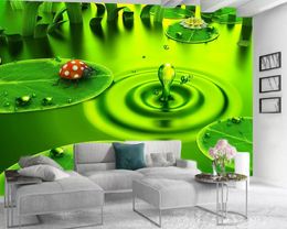 3d Wallpaper for Bedroom Mildew Resistant Green Wallpaper Beautiful Water Lilies Romantic Landscape 3d Mural Wallpaper
