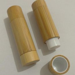 empty 5ML bamboo lipstick tube container DIY lip gloss cosmetic lip balm tube, bamboo design lip stick tubes 150pcs LX3568