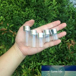 5ml 6ml 7ml 10ml 14ml Glass Crafts Bottles Screw Cap Silver Aluminium Lid Empty Glass Jars Vials Bottles 100pcs Free Shipping
