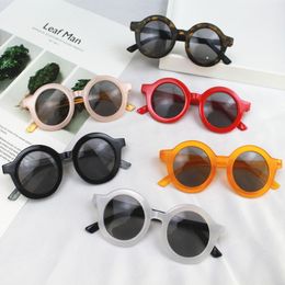 Korean version of childrens round sunglasses for men women and children sun-shading decorative glasses UV protect