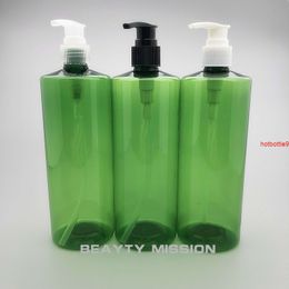 BEAUTY MISSION 500ml 12 pcs/lot Green Cosmetic Lotion/Emulsion Packing Bottle DIY 500cc Plastic Shampoo Dispenser Press Pumpgood qualtity