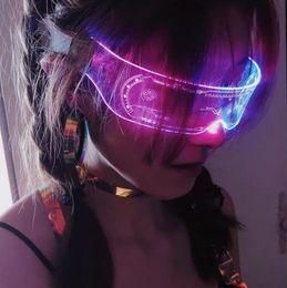 LED Luminous Glasses LED Glasses EL Wire Neon Light Up Visor Eyeglasses Bar Party EyeWare For Halloween Christmas Parties DHL