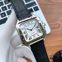 Top Quality Fashion Automatic Mechanical Self Winding Watch Men Classic Gold Silver Wristwatch Sapphire Glass Casual Leather Strap Clock 1745