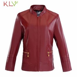 Women Jacket Crop Zipper Faux Leather Jackets New Fashion Autumn Winter Basic Coat Motorcycle Biker Streetwear Femme LJ201012