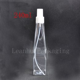 240ml plastic bottle,Tower type clear spray bottle, with white sprayer,240cc perfume bottle,wholesale 30pcs/lot