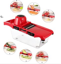 10pcs/set Manual Potato Slicer Vegetable Fruit Cutter Stainless Steel Mandoline Onion Peeler Carrot Grater Dicer Kitchen Tools GCF14275