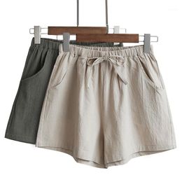 2020 Nieuwe Hete Zomer Casual Katoen Linnen Shorts Vrouwen Plus Size Hoge Taille Shorts Mode Korte Broek Streetwear Vrouwen shor1