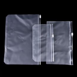Wholesale- B5 a5 a6 a7 Spiral Zipper Bag Planner, Transparent Loose Leaf Zipper pockets Pockets