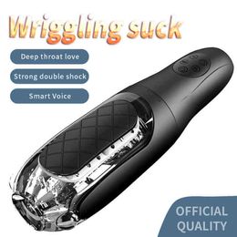 Male Masturbation Machine Sucking Device Silicone Flat Peristaltic Clamping Vibration Penis Exercise Mouth Love 0114