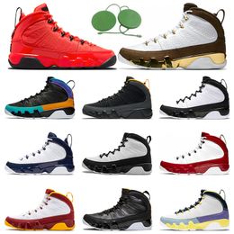 basketball shoes melo UK - 2022 men basketball shoes 9 9s Chile Red Change The World Melo Crawfish Bred Racer Blue Dream It Citrus University Gold trainers sports sneakers
