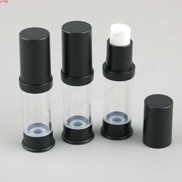500 x 7ML Travel Refillable Cosmetic Airless Bottles Plastic Treatment Pump Lotion Containers with Black Lidsgood qualtity