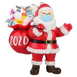 Christmas Resin Santa Claus Pendant Personalised Hanging 3D Resin Santa Tree Ornaments Kids Toys Christmas Tree Decoration