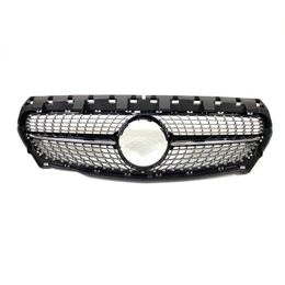 1 High Quality Diamond Style Auto Front Grill Grilles For CLA W117 Car Accessories ABS Kidney Mesh Grille