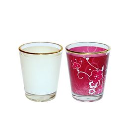 1.5oz Sublimation Shot Glass Thermal Transfer Drinking Cup Drinkware Heat Printing Wine Glass A02