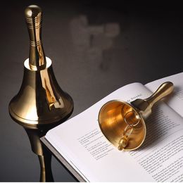 Hand Brass Bells for Children Chinese Pure Cupper Bell for Bed Call Remind Class Small Large Christmas Jingle Bell for Crafts 201127