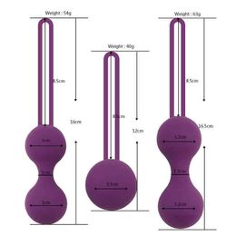 NXY Vagina Balls 1 Set Safe Silicone Kegel Balls Vaginal Geisha Tighten Exercise Machine Beads Sex Toys for Women Ben Wa s1211